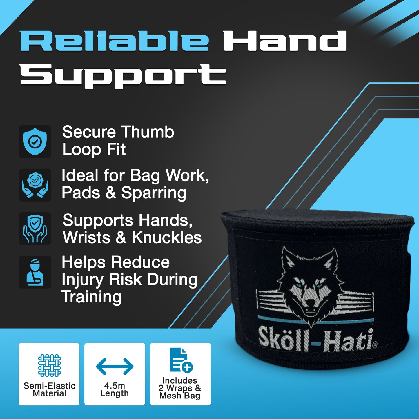 Sköll-Hati Boxing Hand Wraps